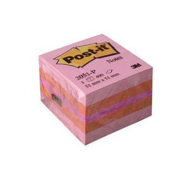 3M Post-it Mini Küp Pembe Tonları 400yp 52x52mm - 1