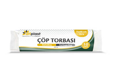 Atiplast Çöp Torbası Battal 75x90 Mavi 400gr 10lu - 1