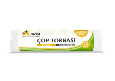 Atiplast Çöp Torbası Battal 75x90 Siyah 300gr 10lu - 1