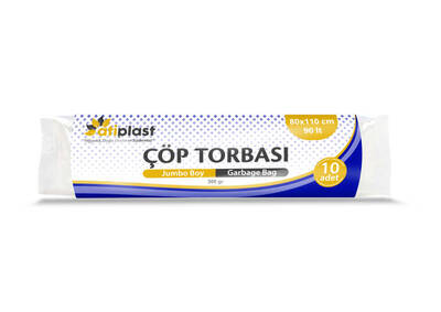 Atiplast Çöp Torbası Jumbo 80x110 Mavi 300gr 10lu - 1