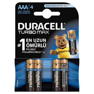 Duracell Pil Turbo Max AAA 4lü - 1